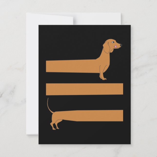 Very long Dachshund funny Card (Front)