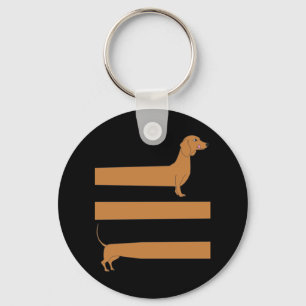 Very long Dachshund funny Key Ring