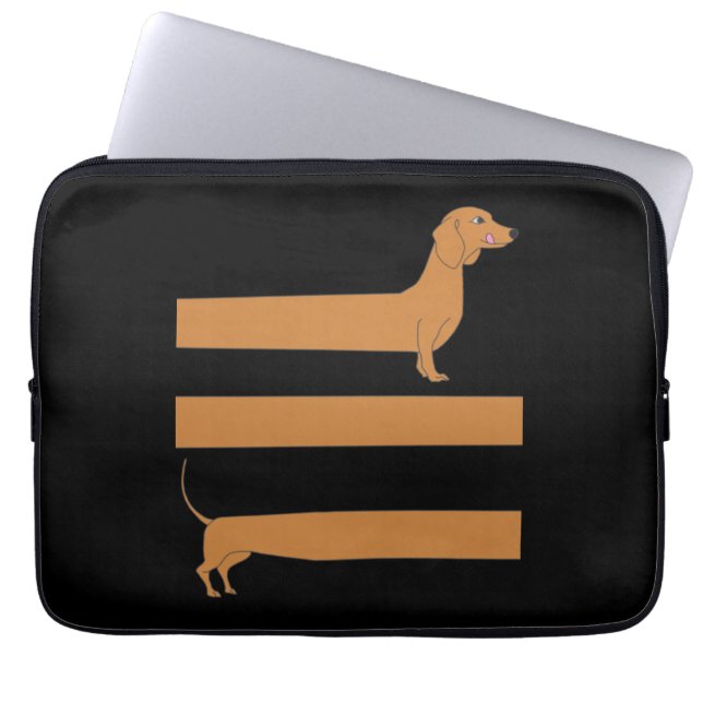 Very long Dachshund funny Laptop Sleeve (Front)