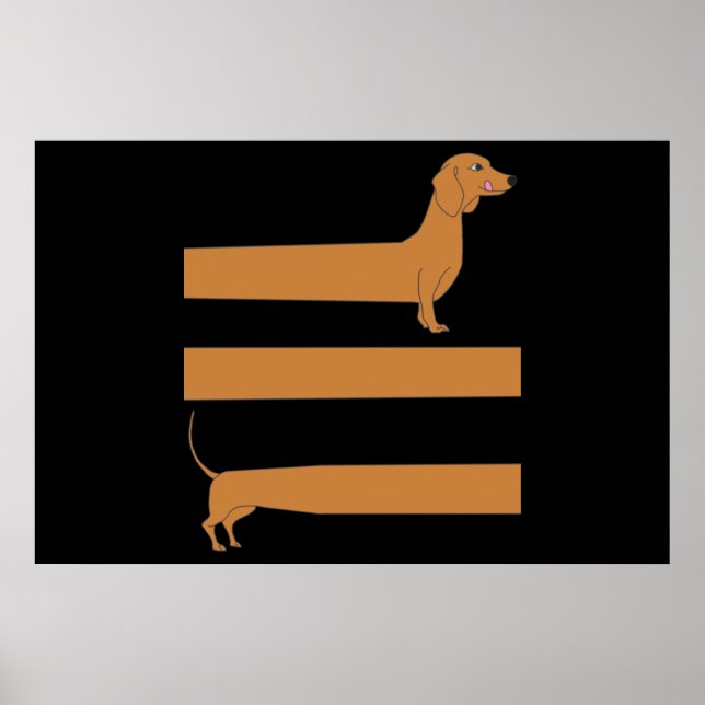 Very long Dachshund funny Poster (Front)