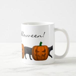 Very Long Halloween Cat Coffee Mug