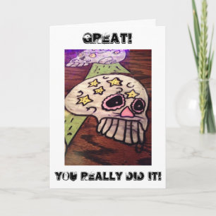 VERY MAD SKELETON ON "YOUR" OVER THE HILL BIRTHDAY CARD