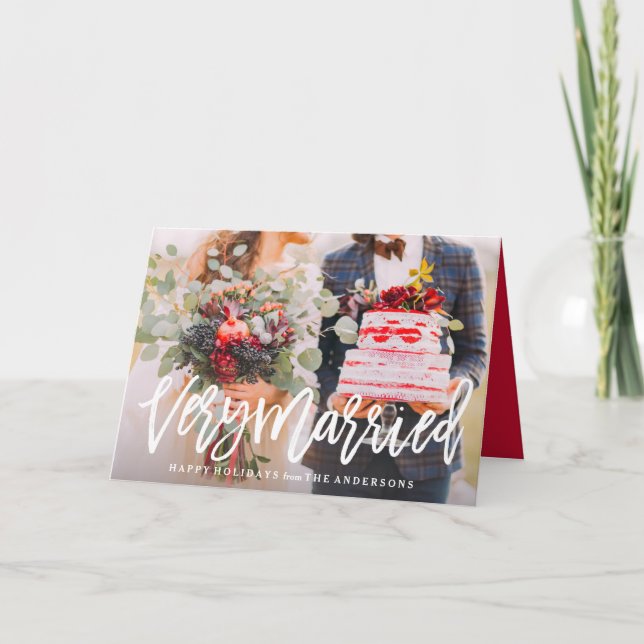 Very Married Folded Holiday Greeting Card (Front)