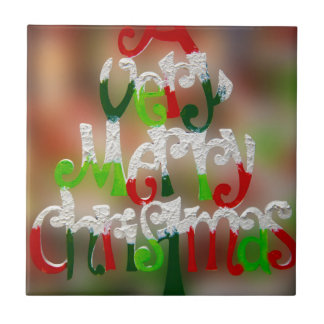 very merry christmas ceramic tile
