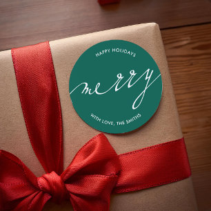 Very Merry Christmas  Classic Round Sticker