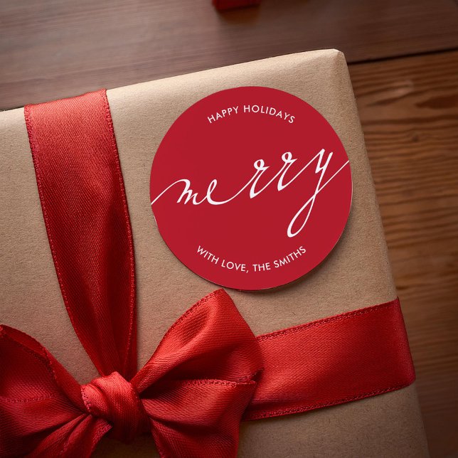 Very Merry Christmas  Classic Round Sticker (Creator Uploaded)