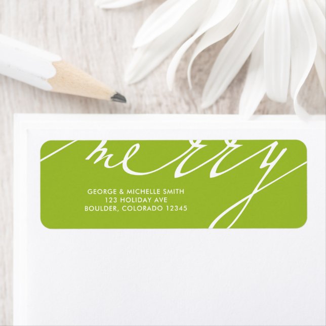 Very Merry Christmas Holiday Return Address Label (Insitu)