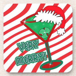 Very Merry! Christmas Martini Coasters