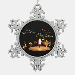 Very Merry Christmas Ornament! Snowflake Pewter Christmas Ornament