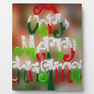 very merry christmas plaque