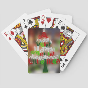very merry christmas playing cards