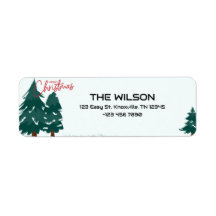 Very Merry Christmas Return address label