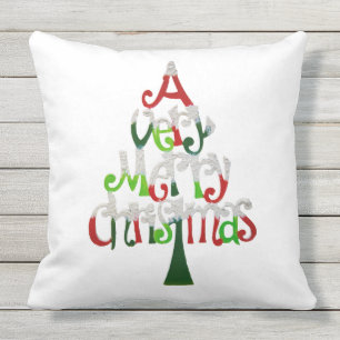 Very Merry Christmas Tree Cushion