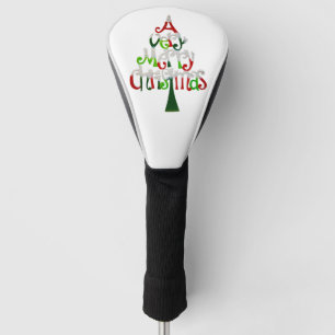 Very Merry Christmas Tree Golf Head Cover