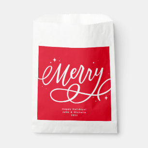Very Merry Colourful Budget Friendly Holiday Party Favour Bag