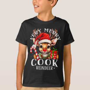 Very Merry Cook Reindeer Matching Christmas  T-Shirt