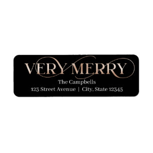 Very Merry EDITABLE COLOR Holiday Address Label Return Address Label