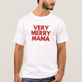 Very Merry Mama, Mum Christmas T-Shirt