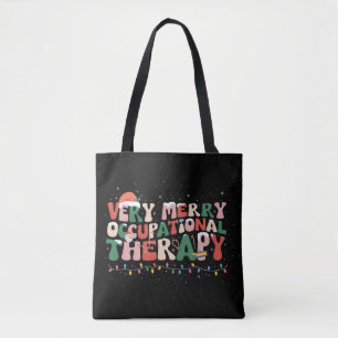 Very Merry Occupational Therapy Christmas OT Xmas Tote Bag