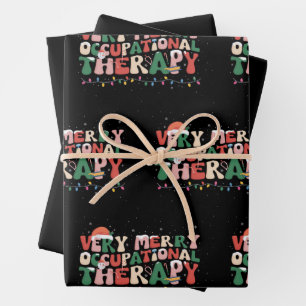 Very Merry Occupational Therapy Christmas OT Xmas Wrapping Paper Sheet