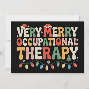 Very Merry Occupational Therapy OT Squad Christmas Invitation