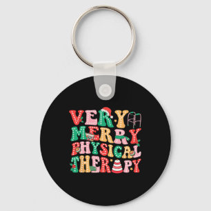 Very Merry Physical Therapy Pt Christmas Physical  Key Ring