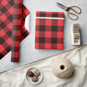 Very Merry Plaid Buffalo Checks Wrapping Paper