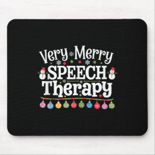 Very Merry Speech Therapy Christmas Speech Therapi Mouse Pad