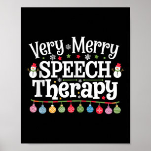 Very Merry Speech Therapy Christmas Speech Therapi Poster