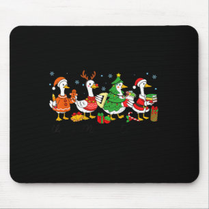 Very Merry Teacher Christmas Funny Goose Silly Hol Mouse Pad