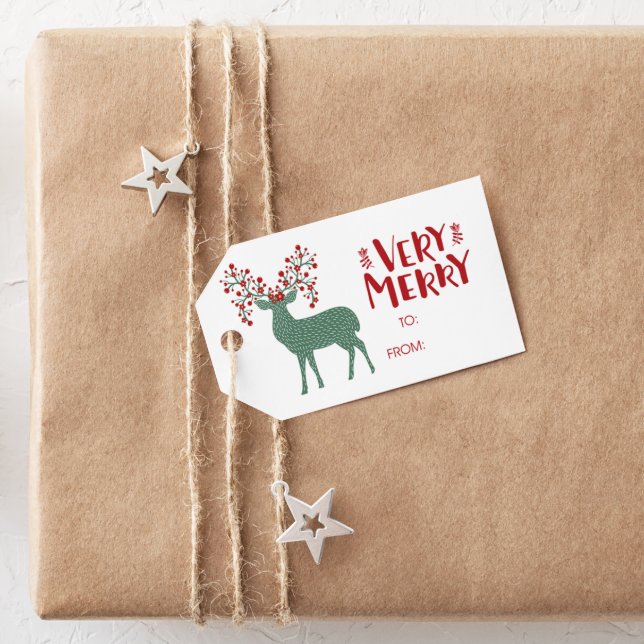 Very Merry TO/FROM Reindeer Gift Tag (Creator Uploaded)