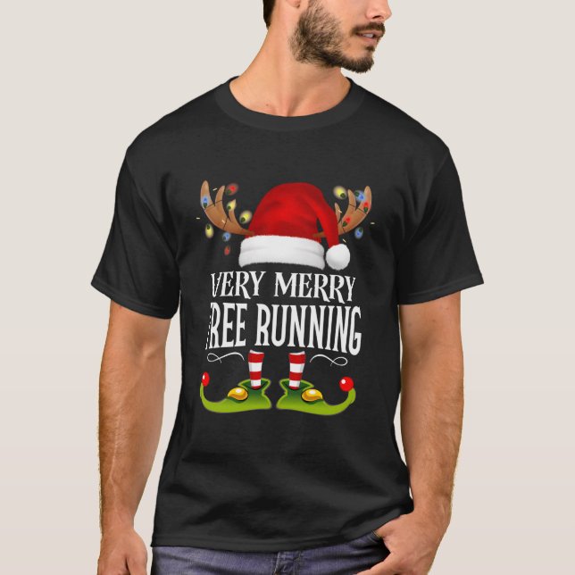 Very Merry X-Mas Free Running T-Shirt (Front)