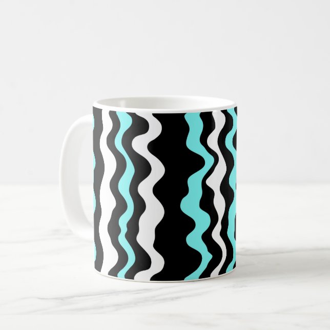 Very minimalist and simple flat and bold eclectic  coffee mug (Front Left)