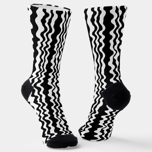 Very minimalist and simple flat and bold eclectic  socks (Angled)