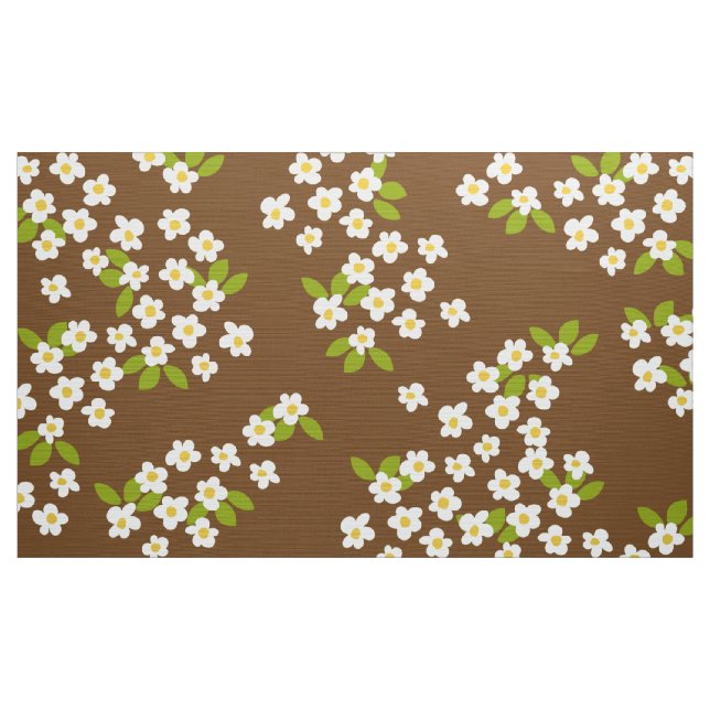 Very mod retro 60s 70s flower pattern fabric (Yard)