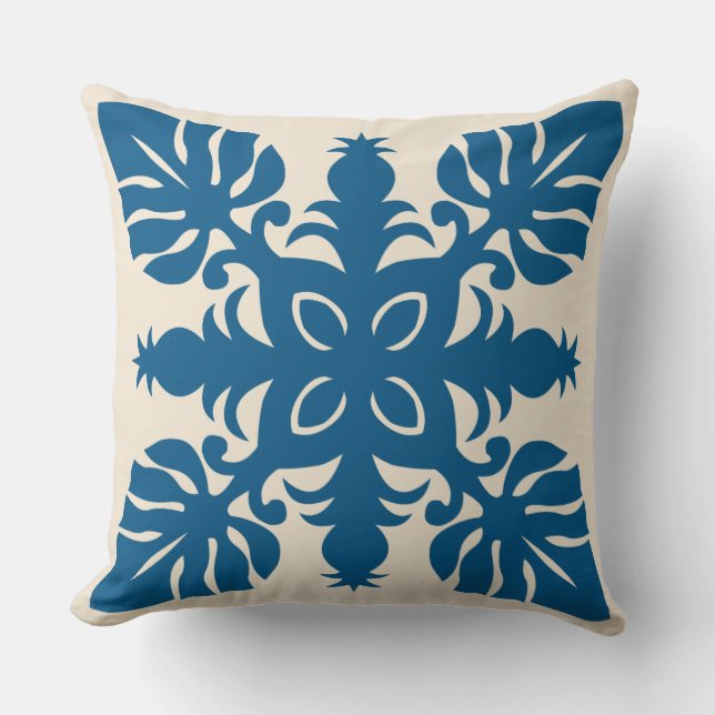 VERY MODERN HAWAIIAN QUILT PILLOW- pineapple Cushion (Front)