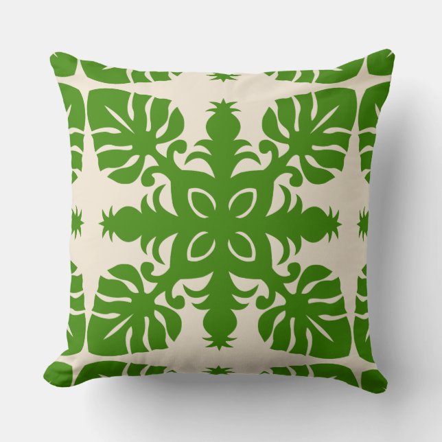 VERY MODERN HAWAIIAN QUILT PILLOW- pineapple Cushion (Front)