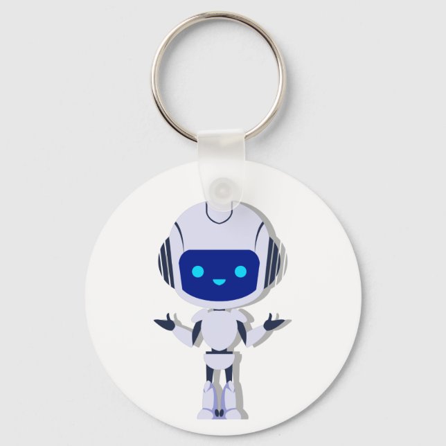 very modern robot design  key ring (Front)