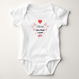 Very Much Loved - Cute Smiling Heart Affirmation  Baby Bodysuit