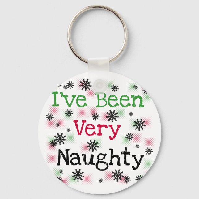 Very Naughty Holiday T-shirts and Gifts Key Ring (Front)