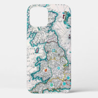 Very Old Antique Map of Britannia Case-Mate iPhone