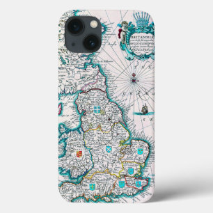 Very Old Antique Map of Britannia iPhone 13 Case