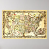 Very Old Map of the United States of America 