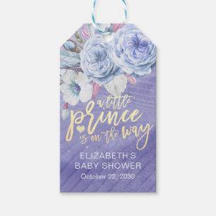 Very Peri Baby Shower a little prince on the way Gift Tags