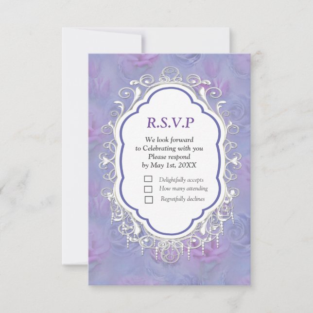 Very-Peri-blue-violet colour of the year 2022 RSVP Card (Front)