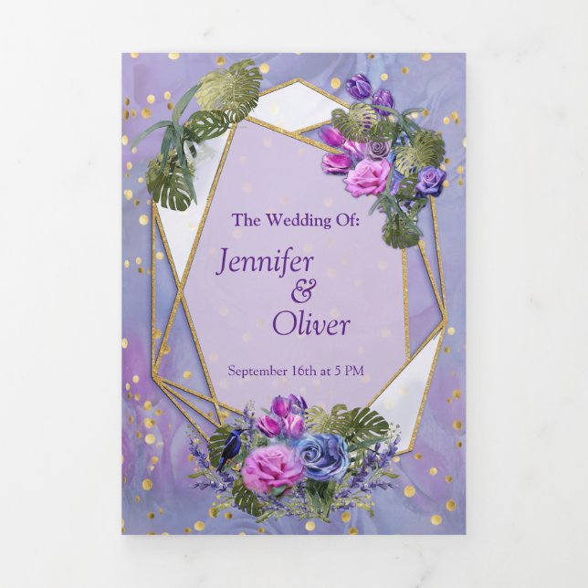 Very-Peri-blue-violet ROSES AND TULIPS Tri-Fold Ho (Cover)