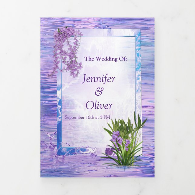 Very-Peri-blue-violet Water Reflections Tri-Fold H (Cover)