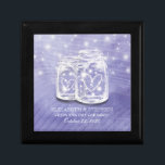 Very Peri Couple Mason Jars String Lights Wedding Gift Box<br><div class="desc">Modern Wedding Gift Box Templates - Elegant Lettering Script and Vintage Couple Mason Jars and String Lights on Very Peri Purple Violet Colour Background.
A Perfect Design for your Big Day. All text style,  colours,  sizes can be modified to fit your needs!</div>