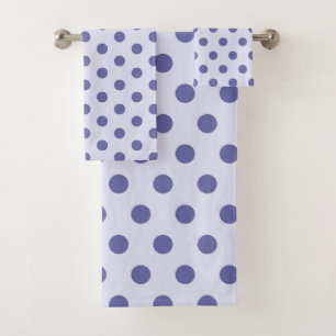 Very Peri Polka Dots Bath Towel Set