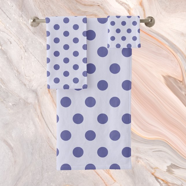 Very Peri Polka Dots Bath Towel Set (Creator Uploaded)